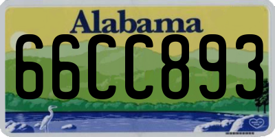 AL license plate 66CC893