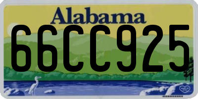 AL license plate 66CC925