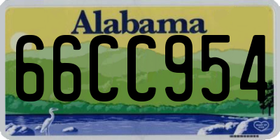 AL license plate 66CC954