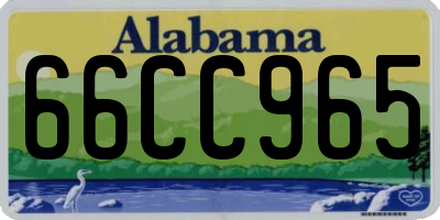 AL license plate 66CC965