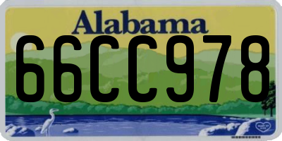 AL license plate 66CC978