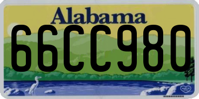 AL license plate 66CC980