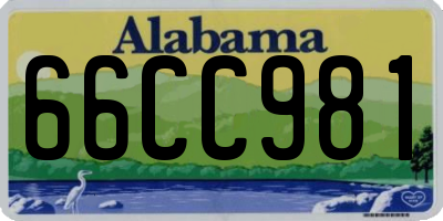 AL license plate 66CC981