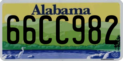 AL license plate 66CC982