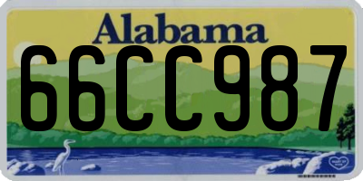AL license plate 66CC987