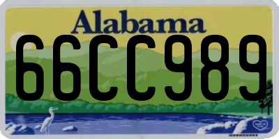 AL license plate 66CC989