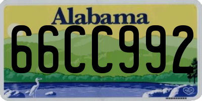 AL license plate 66CC992