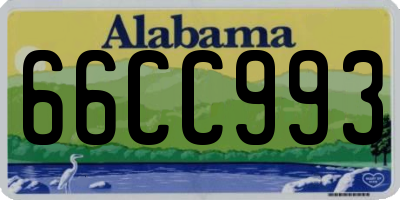 AL license plate 66CC993