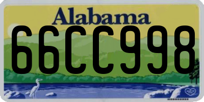 AL license plate 66CC998