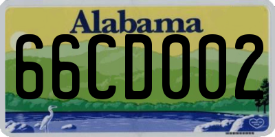 AL license plate 66CD002