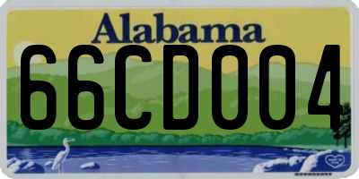 AL license plate 66CD004
