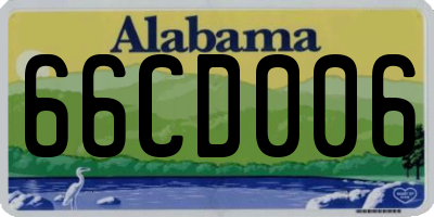 AL license plate 66CD006