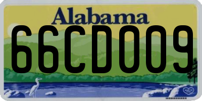 AL license plate 66CD009