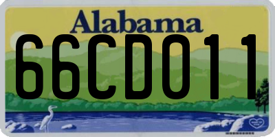 AL license plate 66CD011
