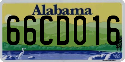 AL license plate 66CD016