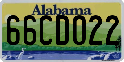 AL license plate 66CD022