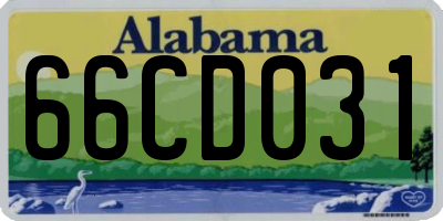 AL license plate 66CD031