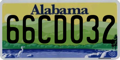 AL license plate 66CD032