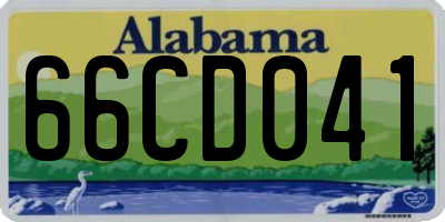 AL license plate 66CD041