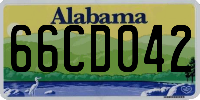 AL license plate 66CD042