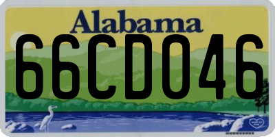 AL license plate 66CD046