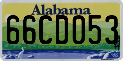 AL license plate 66CD053
