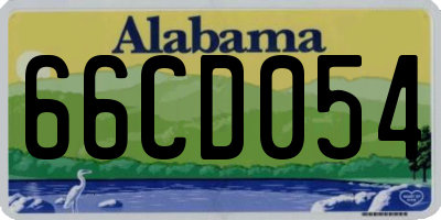 AL license plate 66CD054