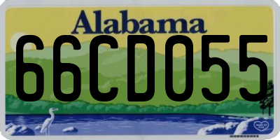 AL license plate 66CD055