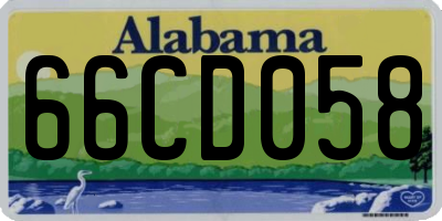 AL license plate 66CD058