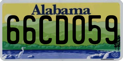 AL license plate 66CD059