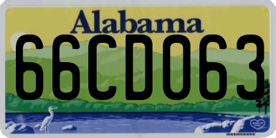 AL license plate 66CD063