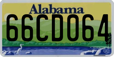 AL license plate 66CD064