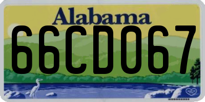 AL license plate 66CD067