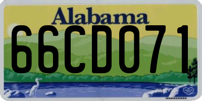AL license plate 66CD071