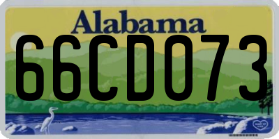 AL license plate 66CD073