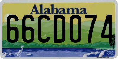 AL license plate 66CD074