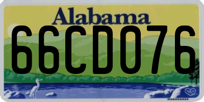 AL license plate 66CD076