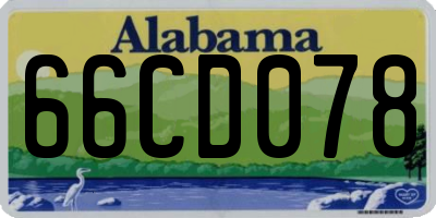 AL license plate 66CD078