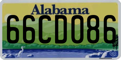 AL license plate 66CD086