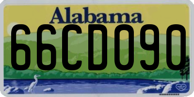 AL license plate 66CD090