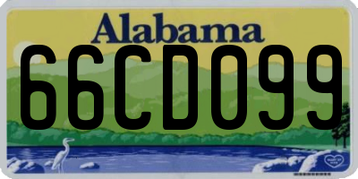 AL license plate 66CD099