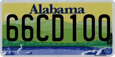 AL license plate 66CD100