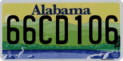 AL license plate 66CD106