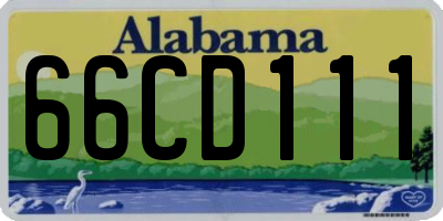 AL license plate 66CD111