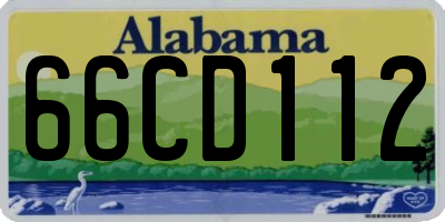 AL license plate 66CD112