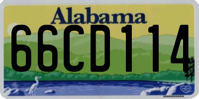 AL license plate 66CD114