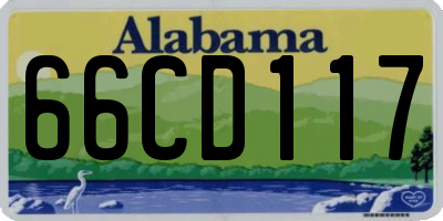 AL license plate 66CD117