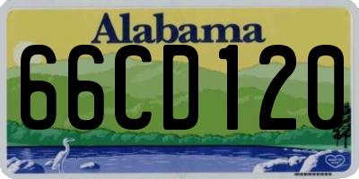 AL license plate 66CD120