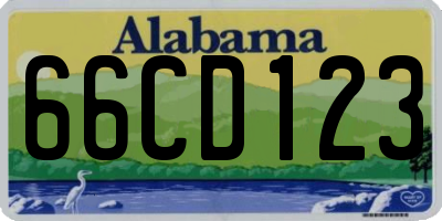 AL license plate 66CD123