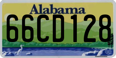 AL license plate 66CD128